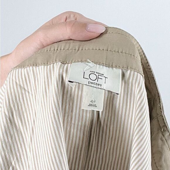 Ann Taylor LOFT Petites Khaki Quarter Sleeve Jacket Size 4P - Picture 3 of 4